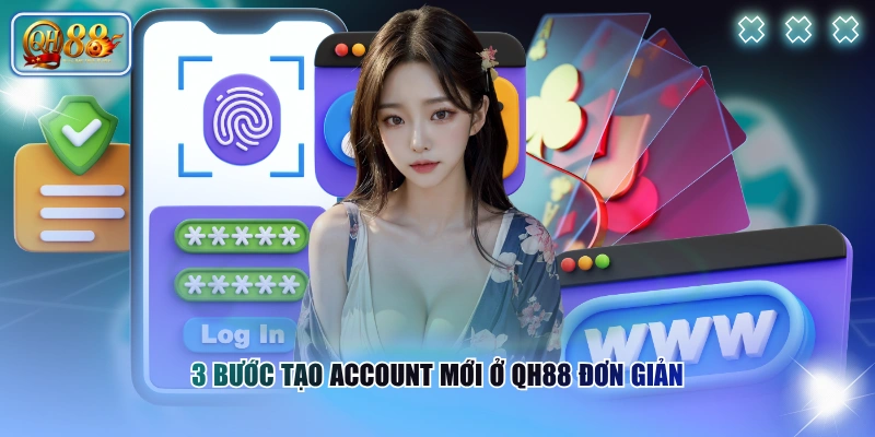 3 bước tạo account mới ở QH88 đơn giản